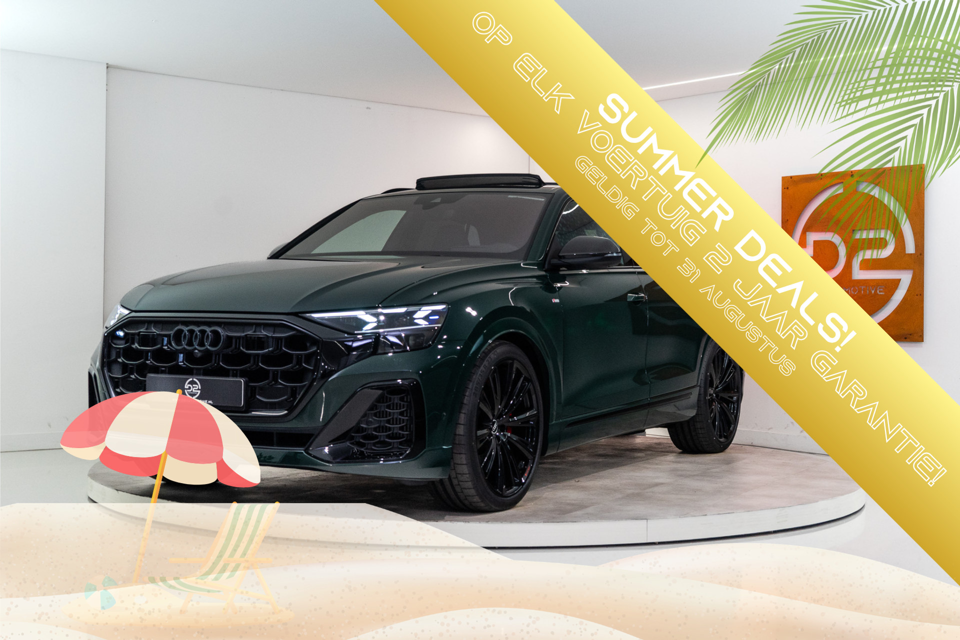 Audi Q8 60 TFSI E Quattro S-Edition Competition 490PK 2026 | Goodwood Green | 3D B&O | Pano | VOL! 5 JAAR FABR. GARANTIE 52668750-0.jpg | D2 Automotive